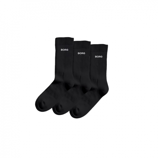 Bjrn Borg Essential Crew Sock 3-pack Black i gruppen Outdoor / UNDERKLDER / Strumpor hos Rune stberg Cykel & Sport Aktiebolag (10004295svartr)