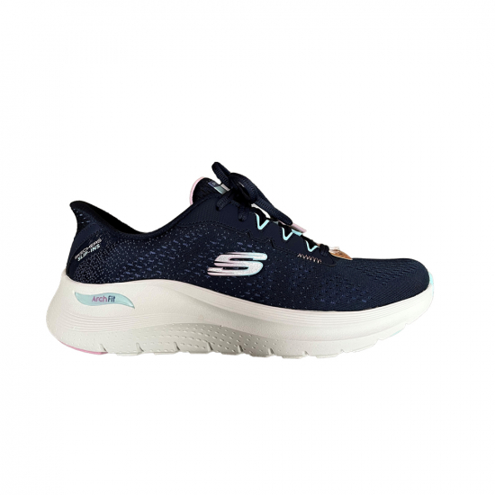 Skechers Slip-ins: Arch Fit 2.0 - Fresh Pace Women Navy/Multi i gruppen Skor / VARDAGSSKOR / Sneakers hos Rune stberg Cykel & Sport Aktiebolag (150333NVMTr)