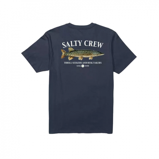 Salty Crew Euro Pike Premium S/S Tee Men Navy i gruppen Fiske / Kl�der / Tr�jor hos Rune �stberg Cykel & Sport Aktiebolag (20012202Er)