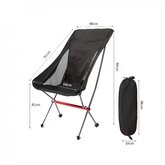 Campingstol H�g - hopf�llbar inkl v�ska i gruppen Outdoor / VANDRING & FRILUFTSLIV / Friluftstillbeh�r hos Rune �stberg Cykel & Sport Aktiebolag (2604091127102)