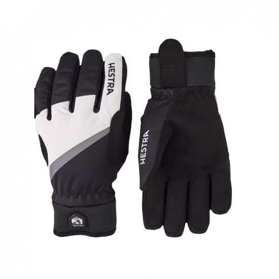 Hestra Tracker Jr. 5-finger Black Print i gruppen Lngd / Lngdklder / Handskar hos Rune stberg Cykel & Sport Aktiebolag (37030r)