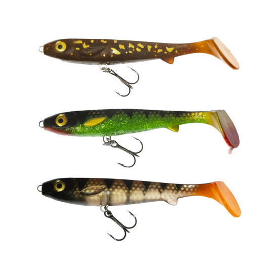 Kanalgratis Flatnose Shad 12cm/15g med rigg 3-pack i gruppen Fiske / Beten / Jiggar & gummibeten hos Rune stberg Cykel & Sport Aktiebolag (fnshad12cmriggr)