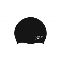 Speedo Junior Plain Moulded Silicone Cap Black