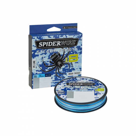 SpiderWire Stealth Smooth X8 150m Blue Camo i gruppen Fiske / Fiskelinor / Fltad lina hos Rune stberg Cykel & Sport Aktiebolag (stealthsmoothbluer)