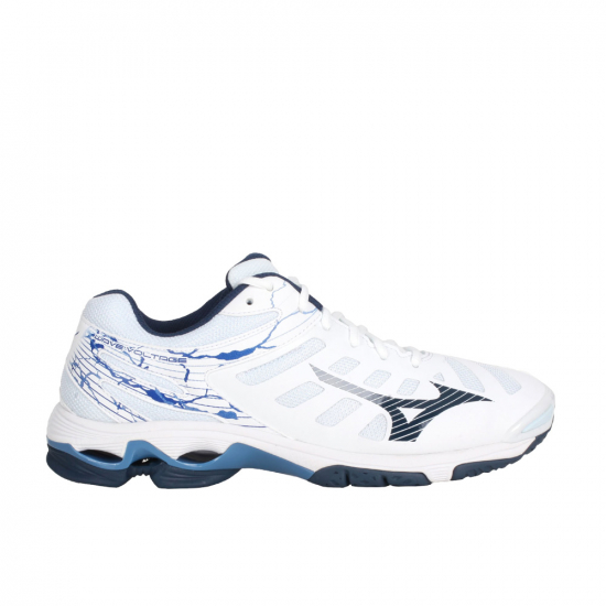 Mizuno Wave Voltage Men White/Blue i gruppen Skor / SPORT & TRNING / Inomhusskor hos Rune stberg Cykel & Sport Aktiebolag (v1ga216022r)