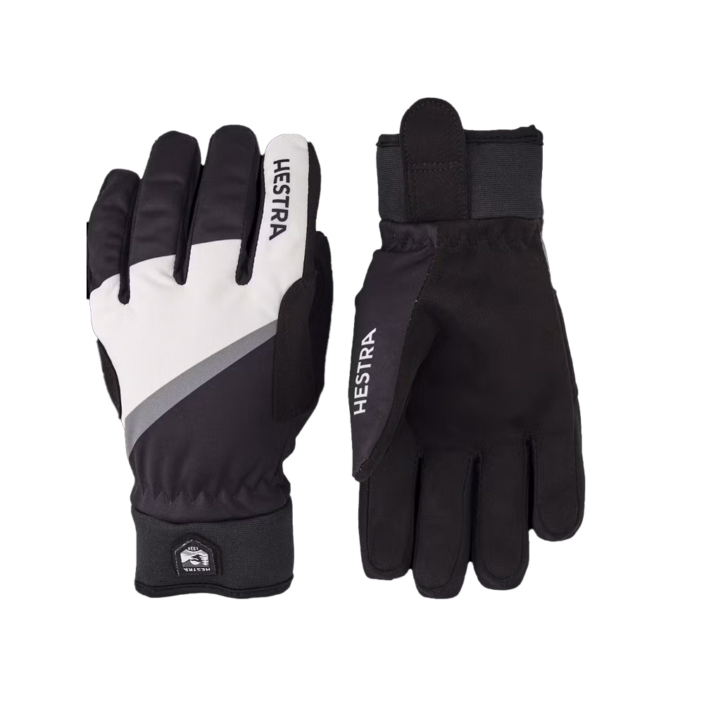 Hestra Tracker Jr. 5-finger Black Print